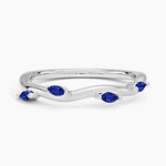 Winding Willow Sapphire Ring Platinum Wedding Band