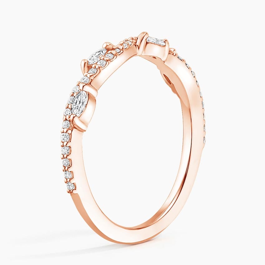 Luxe Winding Willow Diamond Ring (1/4 ct. tw.) Rose Gold 18k Wedding Band
