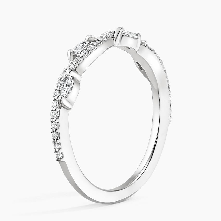 Luxe Winding Willow Diamond Ring (1/4 ct. tw.) Platinum Wedding Band