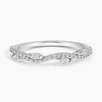 Luxe Winding Willow Diamond Ring (1/4 ct. tw.) Platinum Wedding Band