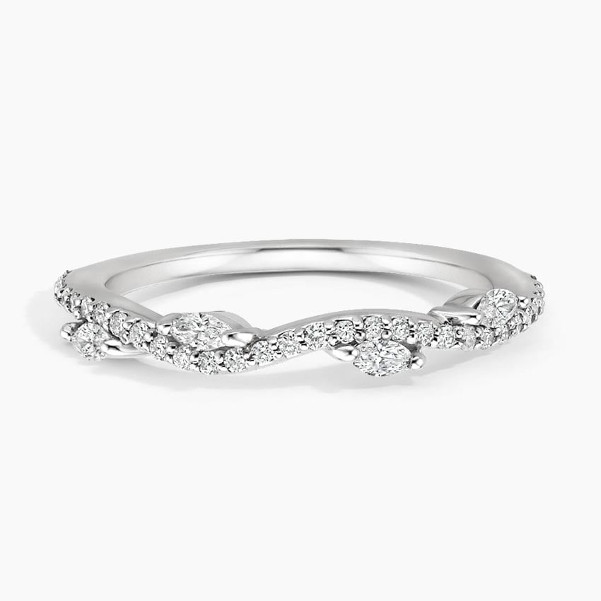 Luxe Winding Willow Diamond Ring (1/4 ct. tw.) Platinum Wedding Band