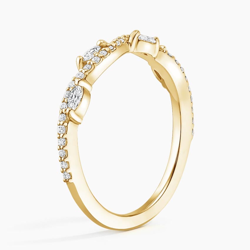 Luxe Winding Willow Diamond Ring (1/4 ct. tw.) Yellow Gold 18k Wedding Band