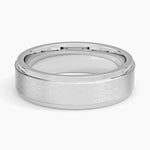 Theo Step Edge 5.5mm Wedding Ring Platinum Wedding Band