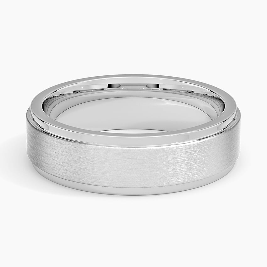 Theo Step Edge 5.5mm Wedding Ring Platinum Wedding Band