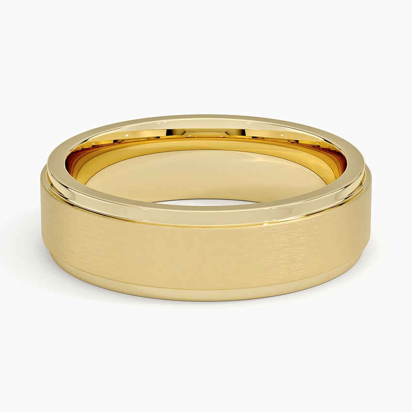 Theo Step Edge 5.5mm Wedding Ring Yellow Gold 18k Wedding Band