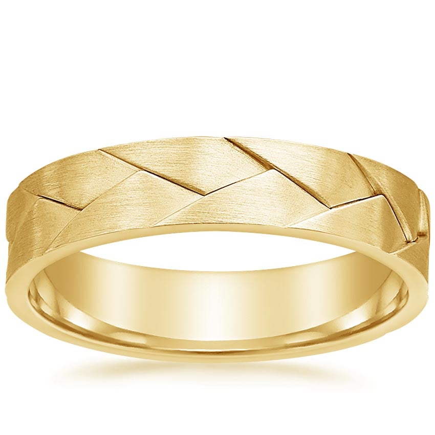 Lassen 5mm Wedding Ring Yellow Gold 18k Wedding Band