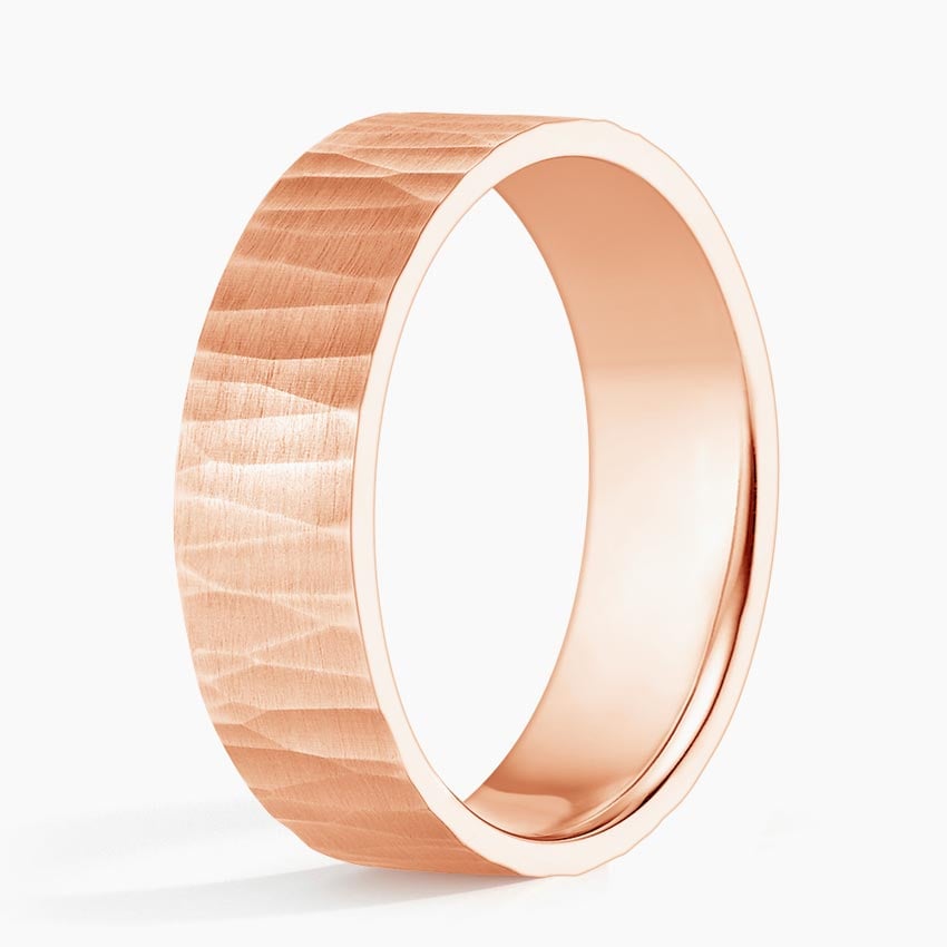 Aspen 6mm Wedding Ring Rose Gold 18k Wedding Band