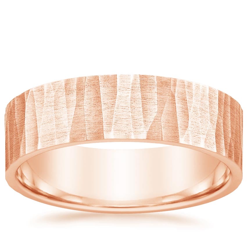 Aspen 6mm Wedding Ring Rose Gold 18k Wedding Band