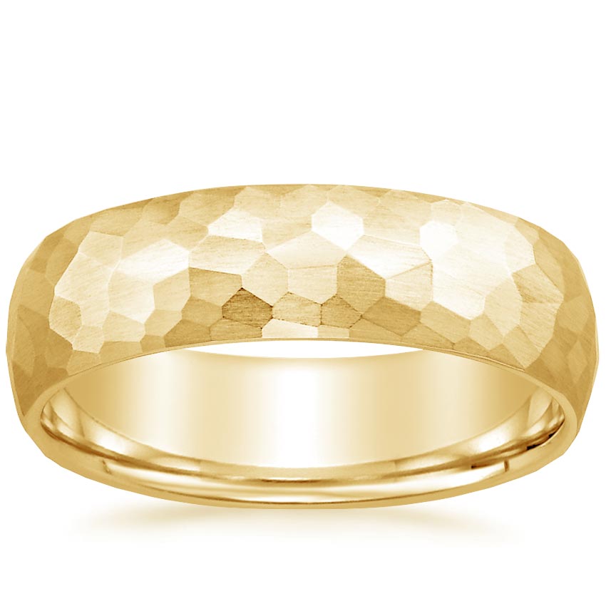 Canyon 6mm Wedding Ring Yellow Gold 18k Wedding Band
