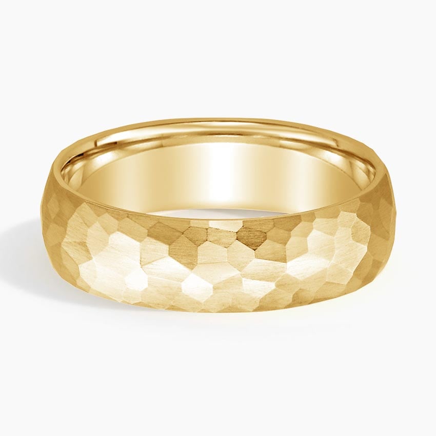 Canyon 6mm Wedding Ring Yellow Gold 18k Wedding Band