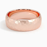 Canyon 7mm Wedding Ring Rose Gold 18k Wedding Band