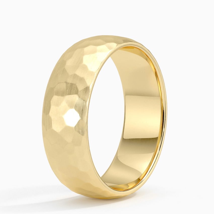 Canyon 7mm Wedding Ring Yellow Gold 18k Wedding Band