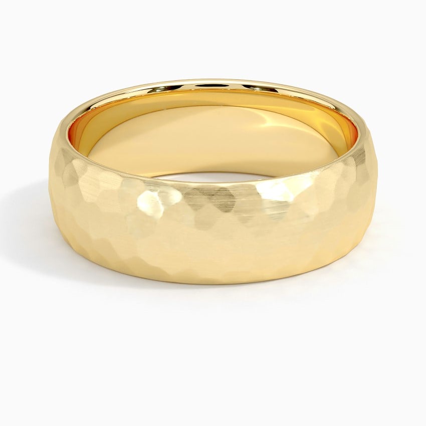 Canyon 7mm Wedding Ring Yellow Gold 18k Wedding Band