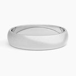 Sandblast Comfort Fit 5mm Wedding Ring Platinum Wedding Band