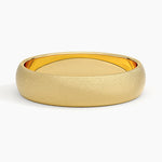 Sandblast Comfort Fit 5mm Wedding Ring Yellow Gold 18k Wedding Band