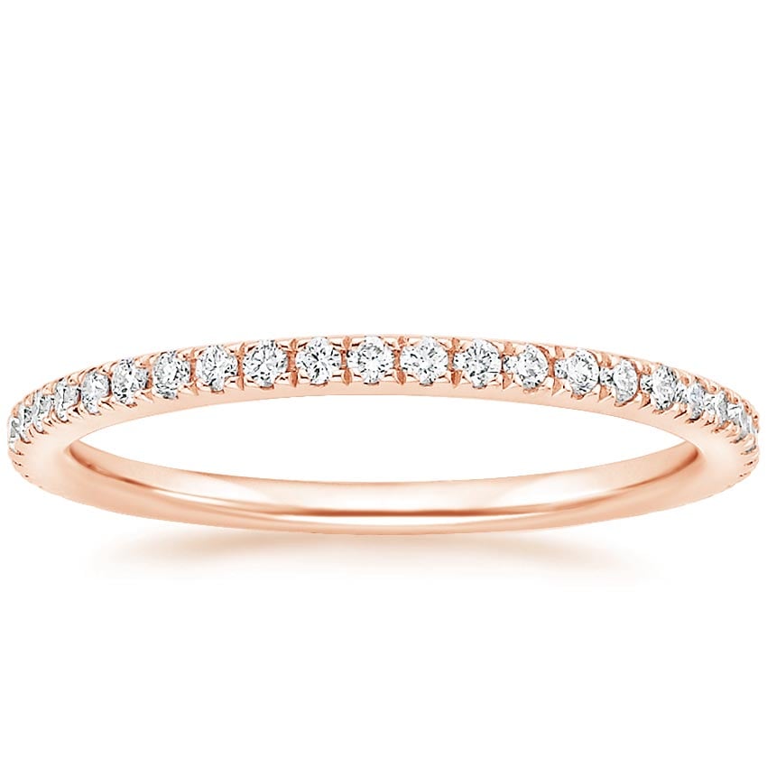 Ballad Three-Quarter Coverage Diamond Ring (1/4 ct. tw.) Rose Gold 18k Wedding Band