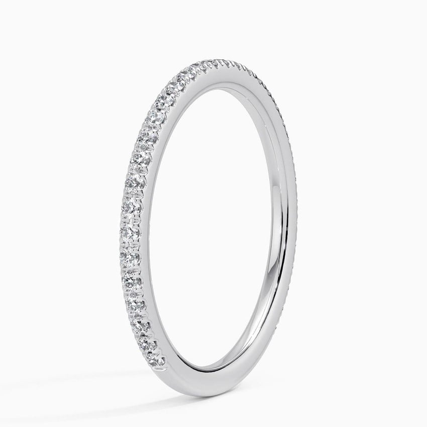 Ballad Three-Quarter Coverage Diamond Ring (1/4 ct. tw.) Platinum Wedding Band