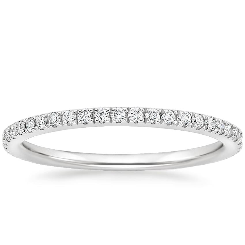 Ballad Three-Quarter Coverage Diamond Ring (1/4 ct. tw.) Platinum Wedding Band
