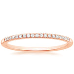 Whisper One-Quarter Coverage Diamond Ring (1/10 ct. tw.) Rose Gold 18k Wedding Band