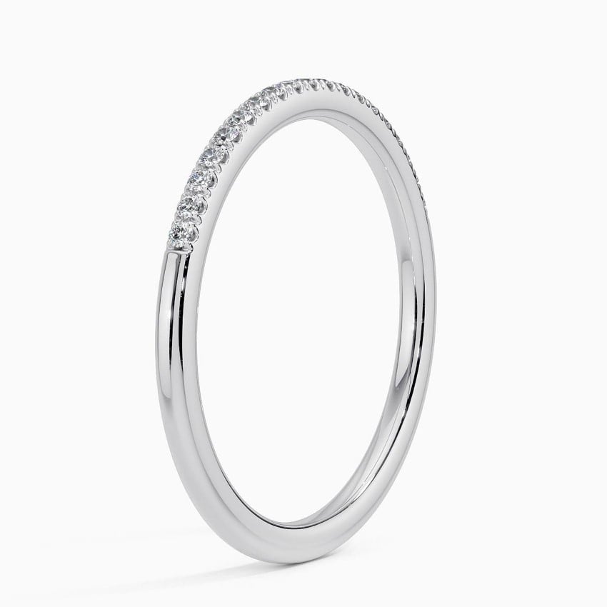 Whisper One-Quarter Coverage Diamond Ring (1/10 ct. tw.) Platinum Wedding Band