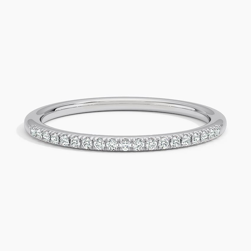 Whisper One-Quarter Coverage Diamond Ring (1/10 ct. tw.) Platinum Wedding Band