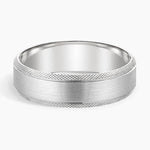 Beveled Edge Maverick 6mm Wedding Ring Platinum Wedding Band