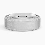 Beveled Edge Maverick 6mm Wedding Ring Platinum Wedding Band