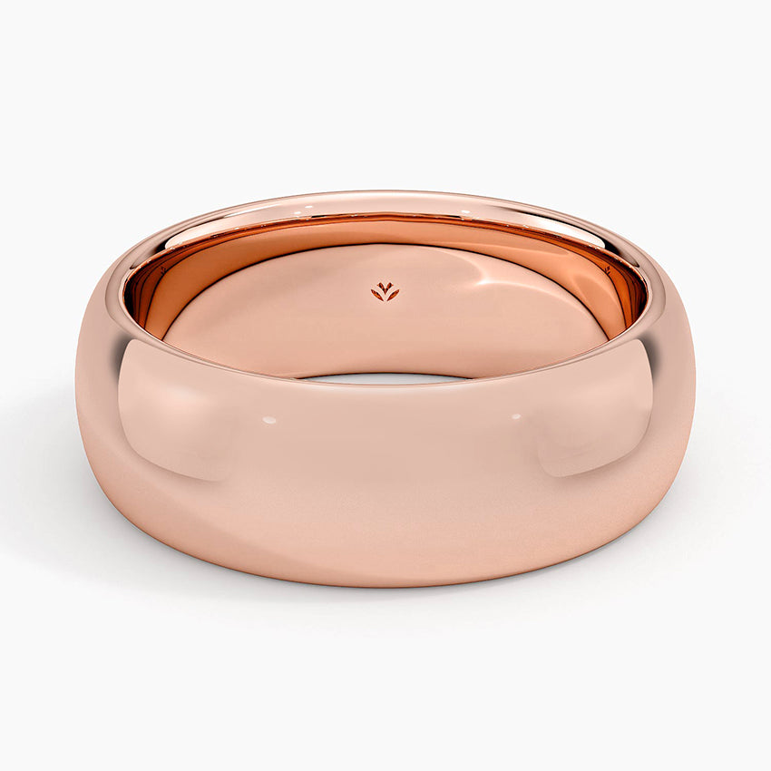 Heavyweight 7mm Wedding Ring Rose Gold 18k Wedding Band