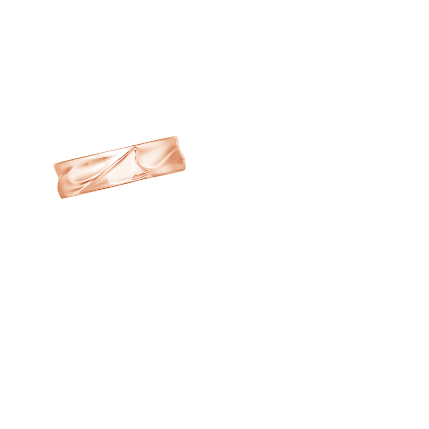 Wave 6mm Wedding Ring Rose Gold 18k Wedding Band