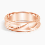 Wave 6mm Wedding Ring Rose Gold 18k Wedding Band