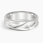 Wave 6mm Wedding Ring Platinum Wedding Band