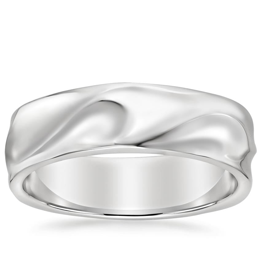 Wave 6mm Wedding Ring Platinum Wedding Band