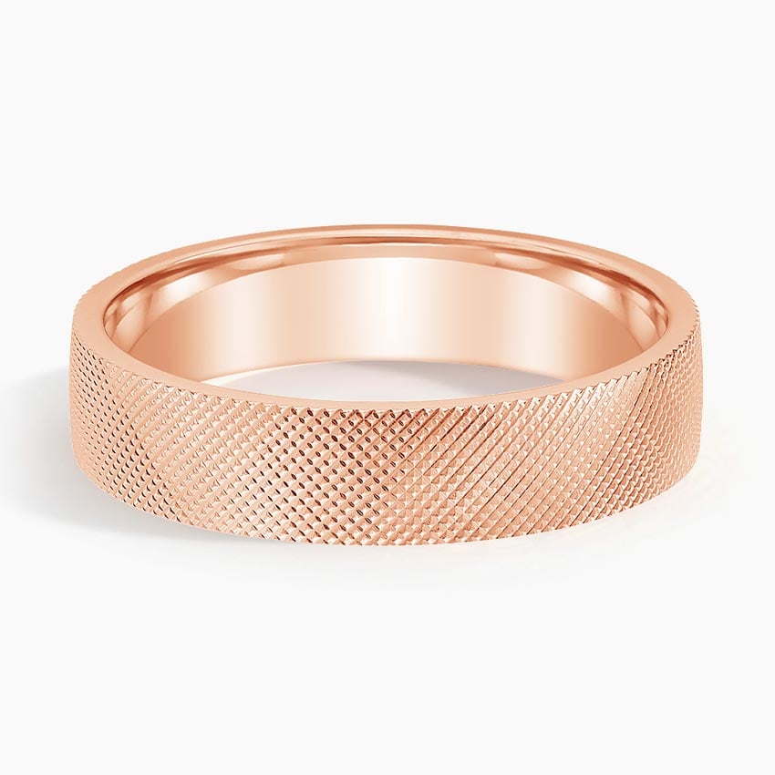 Mojave Maverick 5mm Wedding Ring Rose Gold 18k Wedding Band