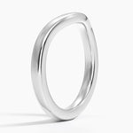 Curved Wedding Ring Platinum 2.5mm Wedding Band