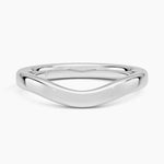 Curved Wedding Ring Platinum 2.5mm Wedding Band