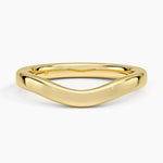 Curved Wedding Ring Yellow Gold 18k 2.5mm Wedding Band