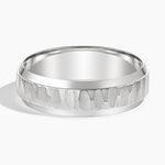 Beveled Edge Aspen 6.5mm Wedding Ring White Gold 18k Wedding Band