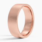 Mojave Matte 7mm Wedding Ring Rose Gold 18k Wedding Band