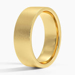 Mojave Matte 7mm Wedding Ring Yellow Gold 18k Wedding Band