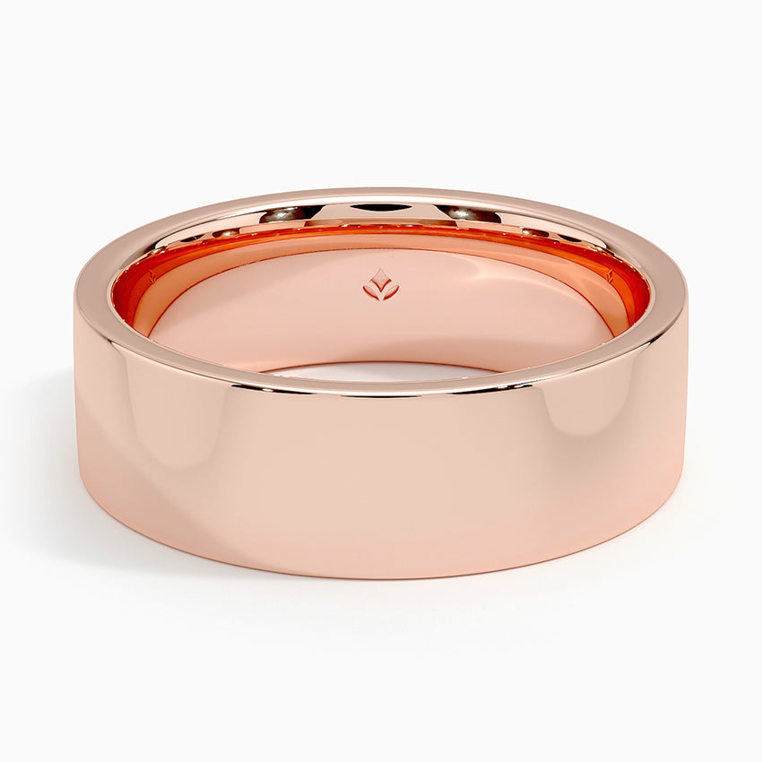Mojave 7mm Wedding Ring Rose Gold 18k Wedding Band