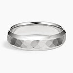 Canyon Beveled Edge Matte 5.5mm Wedding Ring Platinum Wedding Band