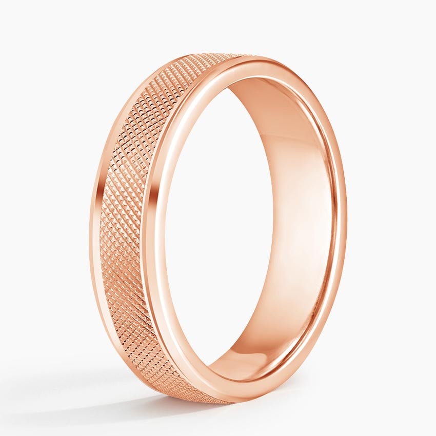 Maverick 5.5mm Wedding Ring Rose Gold 18k Wedding Band