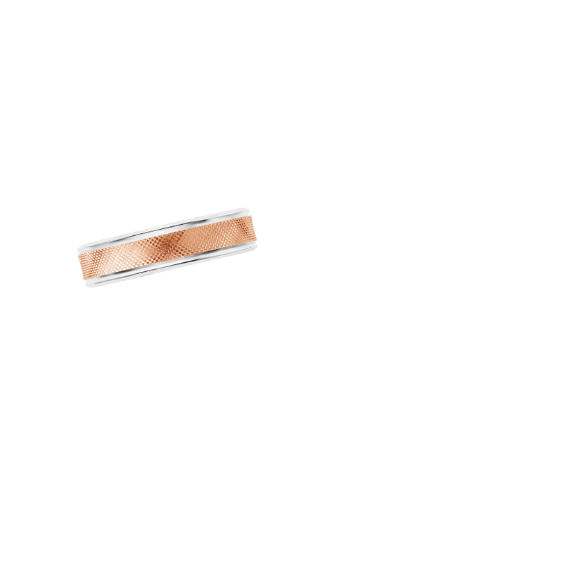 Mixed Metal Maverick 5.5mm Wedding Ring Rose Gold 18k Wedding Band