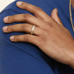 Mixed Metal Maverick 5.5mm Wedding Ring Yellow Gold 18k Wedding Band