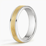 Mixed Metal Maverick 5.5mm Wedding Ring Yellow Gold 18k Wedding Band