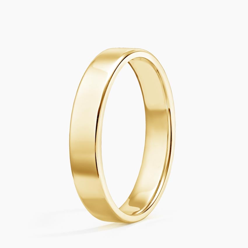 Mojave Slim Profile 4mm Wedding Ring Yellow Gold 18k Wedding Band