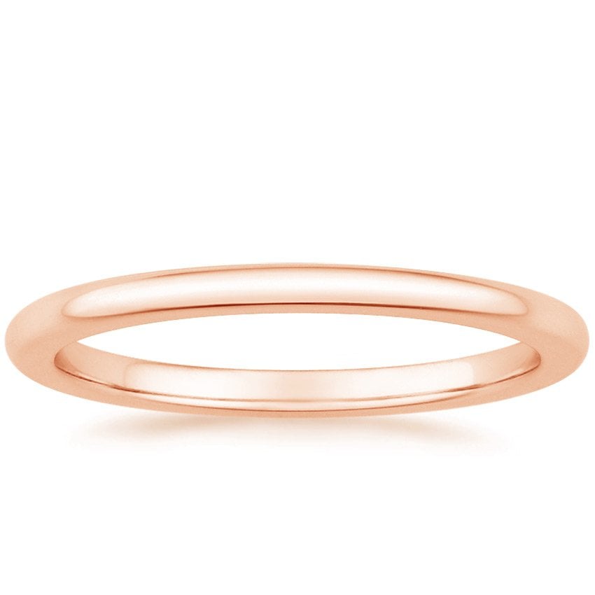 Comfort Fit Wedding Ring Rose Gold 18k 1.5mm Wedding Band