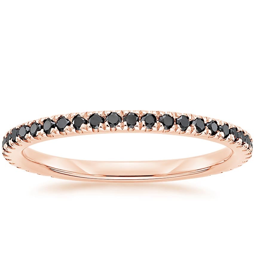 Luxe Ballad Black Diamond Ring (1/4 ct. tw.) Rose Gold 18k Wedding Band