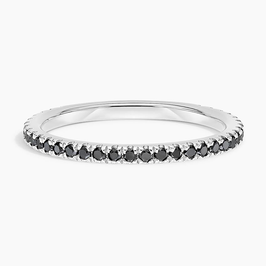 Luxe Ballad Black Diamond Ring (1/4 ct. tw.) Platinum Wedding Band