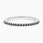 Luxe Ballad Black Diamond Ring (1/4 ct. tw.) Platinum Wedding Band